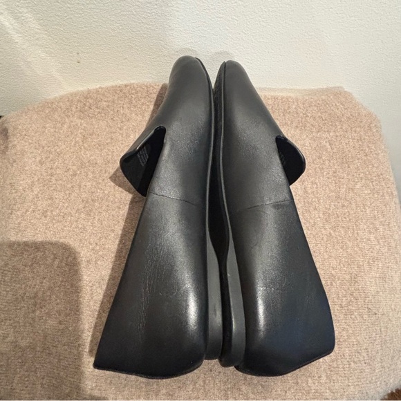 BIRDIES Sz 7 Slip On Slide Almond Toe Cap Ballet Glats Loafer Smooth Leather - Picture 7 of 12